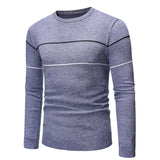 Fall Winter Men round Neck Fashion Striped Leisure Pullover Sweater Knitwear Men Pullover Sweaters