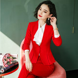 Women Pants Suit Uniform Designs Formal Style Office Lady Bussiness Attire Fashion Formal Wear Suit Overalls Women Interview Suit
