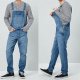 Hip Hop Overalls for Men Blue Denim Overalls Men's Jumpsuit Trousers Men's Denim Overalls Overalls