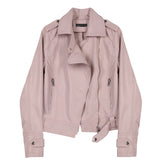 Hot Pink Motorcycle Jacket Leather Coat Motorcycle Clothing Lady Leather Jacket Punk Women's Short Pu Jacket