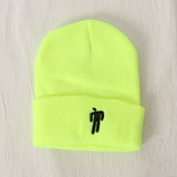 Toque Autumn and Winter Billie Eilish Knitted Hat Pullover Hip Hop Hat Woolen Cap