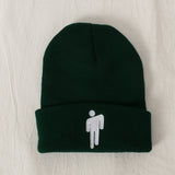 Toque Autumn and Winter Billie Eilish Knitted Hat Pullover Hip Hop Hat Woolen Cap