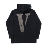 Vlone Hoodie Sweater Friends plus Size Retro Sports Pullover Hoodie for Men and Women