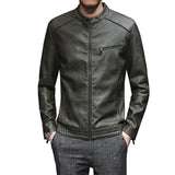 Urban Leather Jacket Fall Winter Men Casual Leather Clothing Motorcycle Jacket