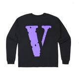 Vlone Sweatshirt round Neck Long Sleeve Large V Personalized Printed Friends Sweater Base Shirt Loose