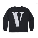 Vlone Sweatshirt Life Friends Printing Men's and Women's Long Sleeves Loose Casual Fashionable Hip Hop Style
