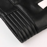Two Tone Leather Jacket Stand Collar PU Leather Jacket Men's Washed Color Matching Leather Coat Men