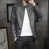 Urban Leather Jacket Fall Winter Men Casual Leather Clothing Motorcycle Jacket