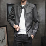 Urban Leather Jacket Fall Winter Men Casual Leather Clothing Motorcycle Jacket