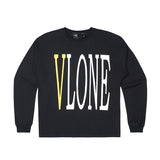Vlone Sweatshirt Street Large Vneck Print round Neck Men's Women's Pullover Cotton Long Sleeve Loose Hip Hop