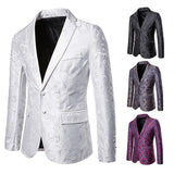 Men's Clothing Casual Suit Top Men's Big Paisley Two-Button Suit Coat Jacket Trendy Men's Suits Jacket Men Blzer
