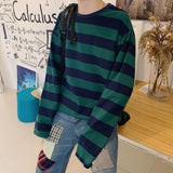 Men Long Sleeve T-Shirts Striped Bottoming Shirt Autumn Clothes