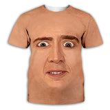 Rave Outfits Mens Nicholas Cage Print Funny