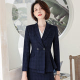 Women Pants Suit Uniform Designs Formal Style Office Lady Bussiness Attire Fall Fashion Business Leggings Work Clothes