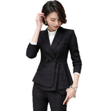 Women Pants Suit Uniform Designs Formal Style Office Lady Bussiness Attire Fall Fashion Business Leggings Work Clothes