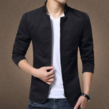 Veste Homme Mi Saison Spring and Autumn Men's Stand Collar Jacket Slim Fit Youth Coat Fashion Casual Men's Clothing Men's