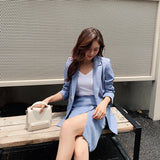Women Skirt & Blzer Suit Uniform Designs Formal Style Office Lady Bussiness Attire Double Breasted Blazer Skirt Two-Piece Suit
