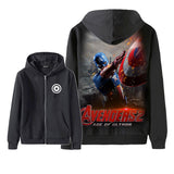 Captain America Hoodie Avengers 3D Zipper Hooded Sweatshirt Sweatshirt