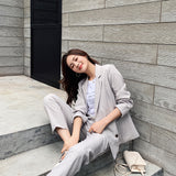 Women Pants Suit Uniform Designs Formal Style Office Lady Bussiness Attire Early Autumn Fashion Casual Suit Pant Business Two-Piece Set Outfit