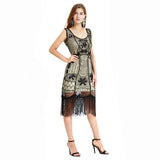 Flapper Dress Gatsby Vintage Sequined Dress Medieval Dress Sequined Tassel Dress