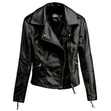 Hand Painted Leather Jackets Motorcycle Leather Coat Lady Leather Jacket Short Slim Slimming Large Size Punk Pu Jacket