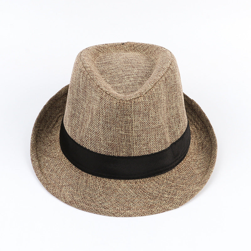 Fedora Hat Fedora Hat British Style Cotton and Linen Couple Sun Hat