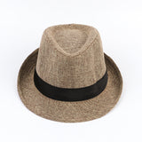 Fedora Hat Fedora Hat British Style Cotton and Linen Couple Sun Hat