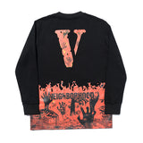 Vlone Sweatshirt Flame Skull Hip Hop Pullover Long Sleeve Sweater