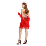 Flapper Dress Retro Sequins Dress Sling Latin Dance Cha-Cha Costume