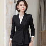 Women Pants Suit Uniform Designs Formal Style Office Lady Bussiness Attire Fall Fashion Business Leggings Work Clothes
