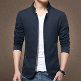 Veste Homme Mi Saison Spring and Autumn Men's Stand Collar Jacket Slim Fit Youth Coat Fashion Casual Men's Clothing Men's