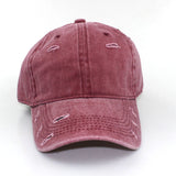 Joe Goldberg Hats Summer Washed Distressed Baseball Cap Women's Monochrome Retro Tattered Jeans Cowboy Hat