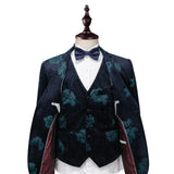 Mens Prom Suits Evening Dress Men's Suit Three-Piece Suit Fashion Casual Printing Craft Velvet Suit Suit Performance Suit