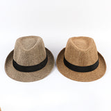 Fedora Hat Fedora Hat British Style Cotton and Linen Couple Sun Hat