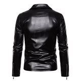 Urban Leather Jacket Men's Leather Jacket Lapel PU Leather Men's Clothing Motorcycle Jacket