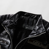Urban Leather Jacket Men's Pu Jacket Motorcycle Clothing Modern Tough Guy Fleece Leather Jacket Men