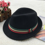 Fedora Hat Autumn and Winter Children's Hat Men's Jazz Top Hat Wool Felt Hats