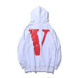 Vlone Hoodie Fashionable Winter Clothes Red Large V Loose Large Size Hoodie Coat