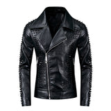 Men's PU Leather Suit Collar Motorcycle Leather Coat Men's Pu Jacket