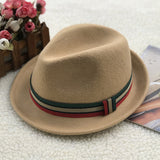 Fedora Hat Autumn and Winter Children's Hat Men's Jazz Top Hat Wool Felt Hats