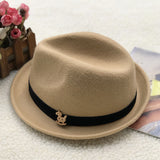 Fedora Hat Autumn and Winter Children's Hat Men's Jazz Top Hat Wool Felt Hats