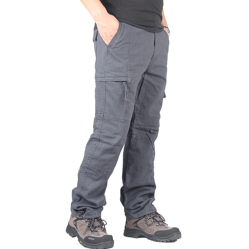 Baggy Cargo Pants for Men Autumn Outdoor Casual Pants Men's Overalls Multi-Pocket Trousers Loose Battle