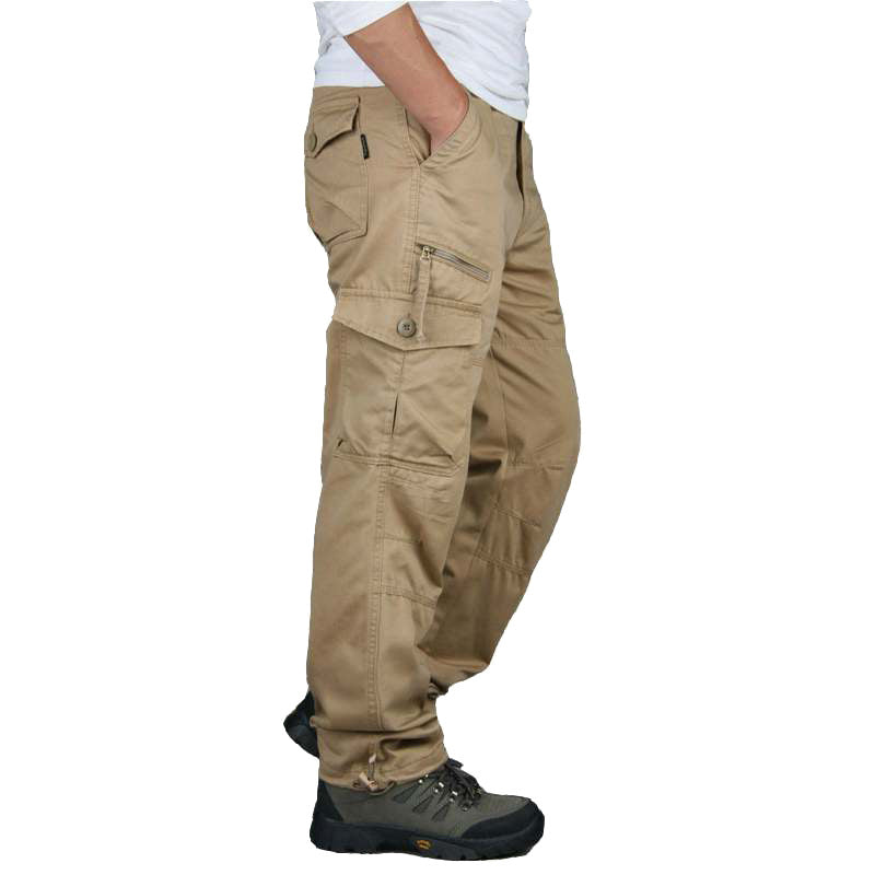 Baggy Cargo Pants for Men Autumn Outdoor Casual Pants Men's Overalls Multi-Pocket Trousers Loose Battle