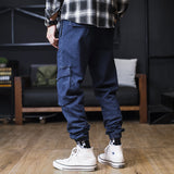 Men's Overalls Autumn and Winter Loose Jeans Men's Ankle Banded Slacks Overalls Oversized Trousers Men Cargo Pant