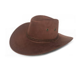 Wester Hats Suede Outdoor Sun Hat Men's Riding Hat Big Brim Cowboy Hat