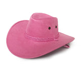 Wester Hats Suede Outdoor Sun Hat Men's Riding Hat Big Brim Cowboy Hat