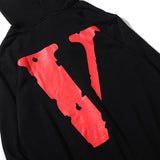 Vlone Hoodie Fashionable Winter Clothes Red Large V Loose Large Size Hoodie Coat