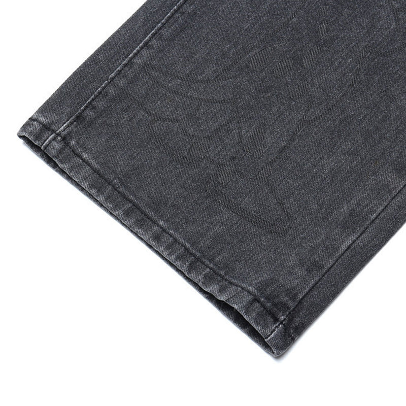 Solid Color Jeans Men's plus Size Retro Sports Trousers Casual Trousers Men's Men Denim Pants