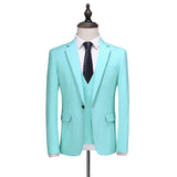 Mens Graduation Outfits Suit Men's Suit Set Three-Piece Suit Groom Wedding Suit Coat