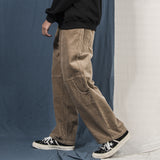Corduroy Casual Pants Men's Retro Warm Loose plus Size Retro Sports Trousers Men's Pants